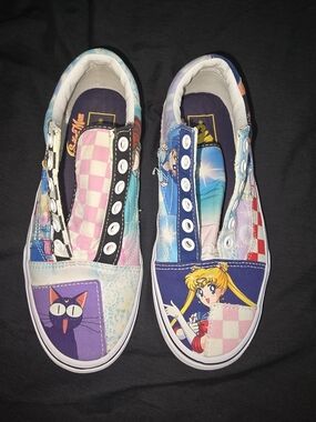 Vans x Sailor Moon Multicolor Patchwork Low Top Sneakers